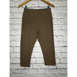 Lysse Brown High Waist Crop Leggings Women’s Size Medium USA Cotton‎ Blend